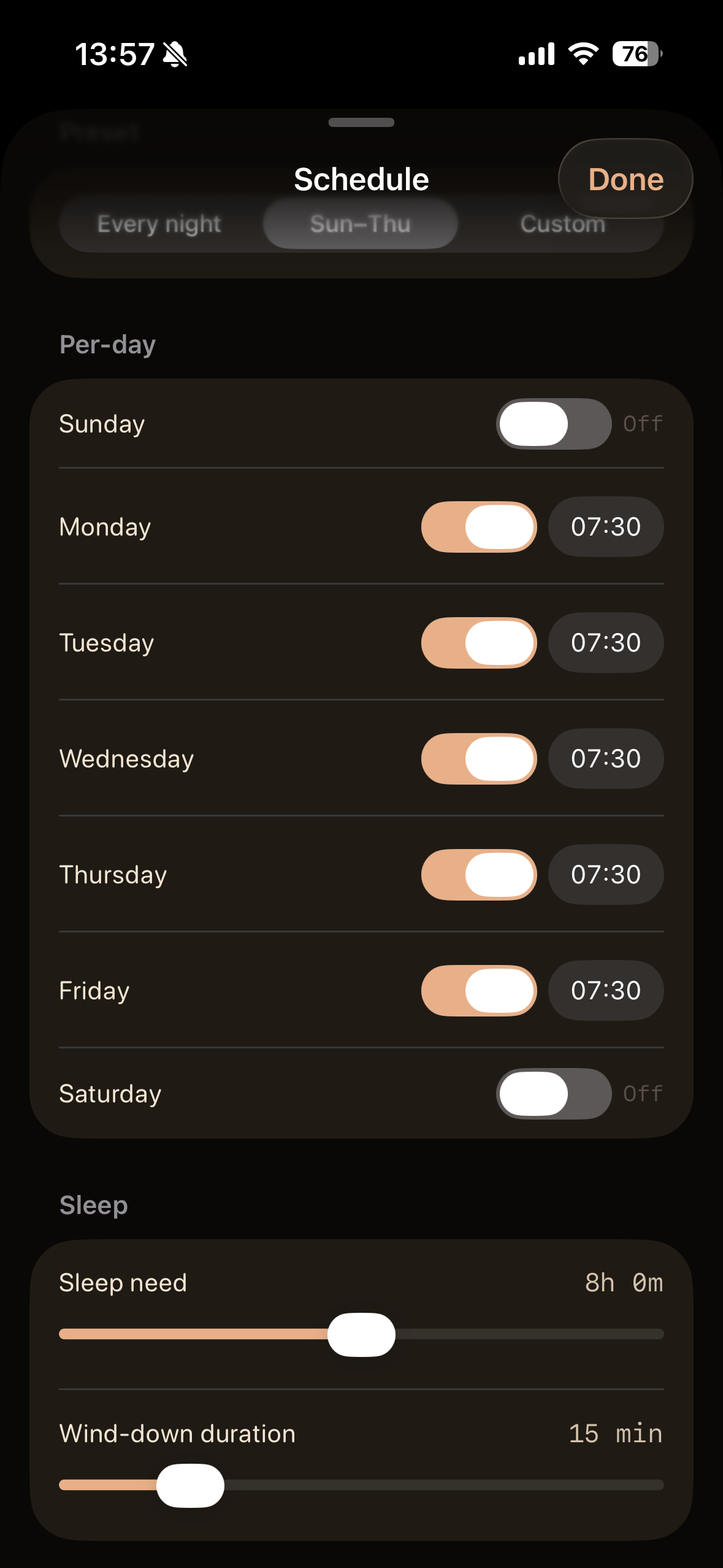 Bedcheck screen