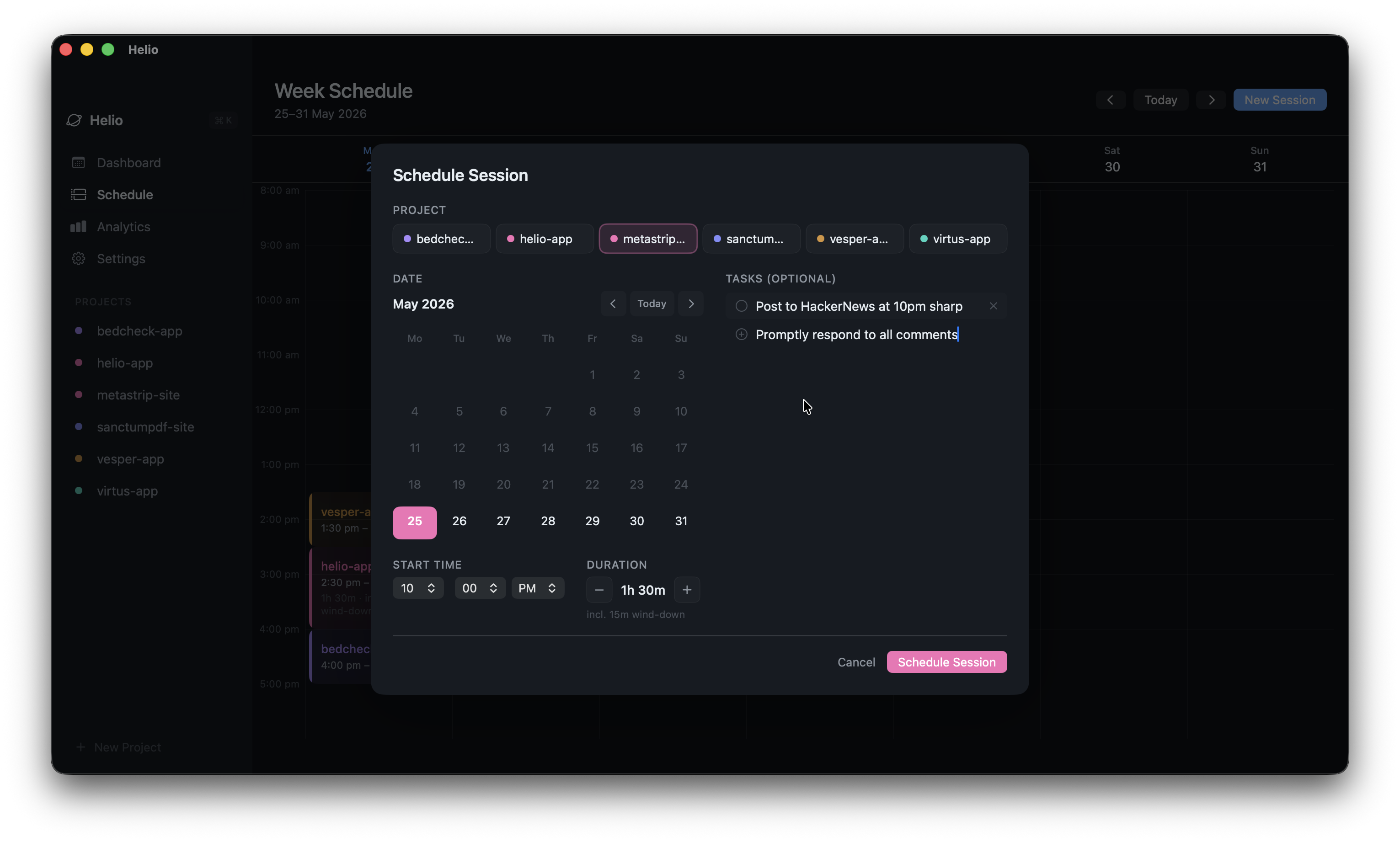 Helio screen