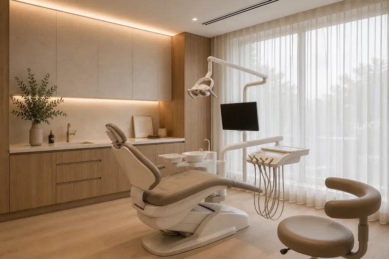 Brighton Aesthetic Dentistry treatment room, warm and minimal