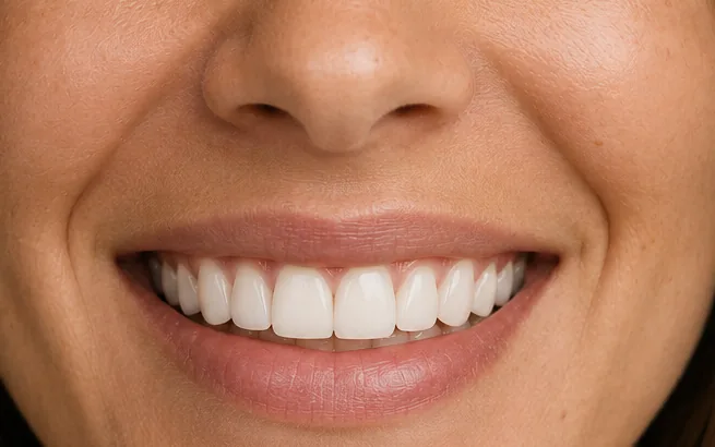 Veneers result, after