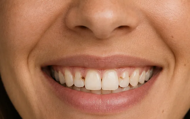 Veneers result, before