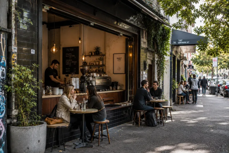 Premium Melbourne laneway café scene